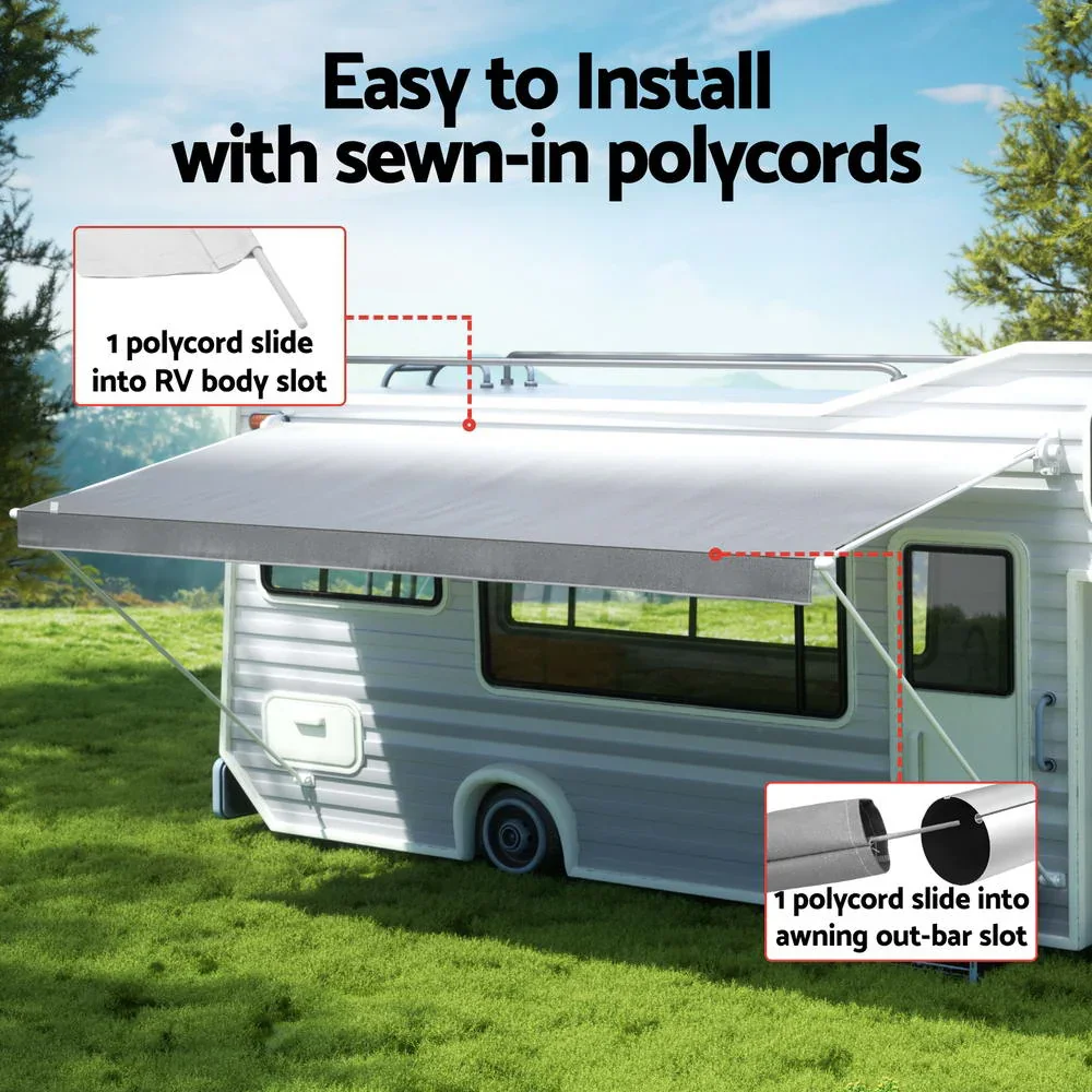 14ft Caravan Awning RV Replacement Fabric 3.95M x 2.42M - Image 6
