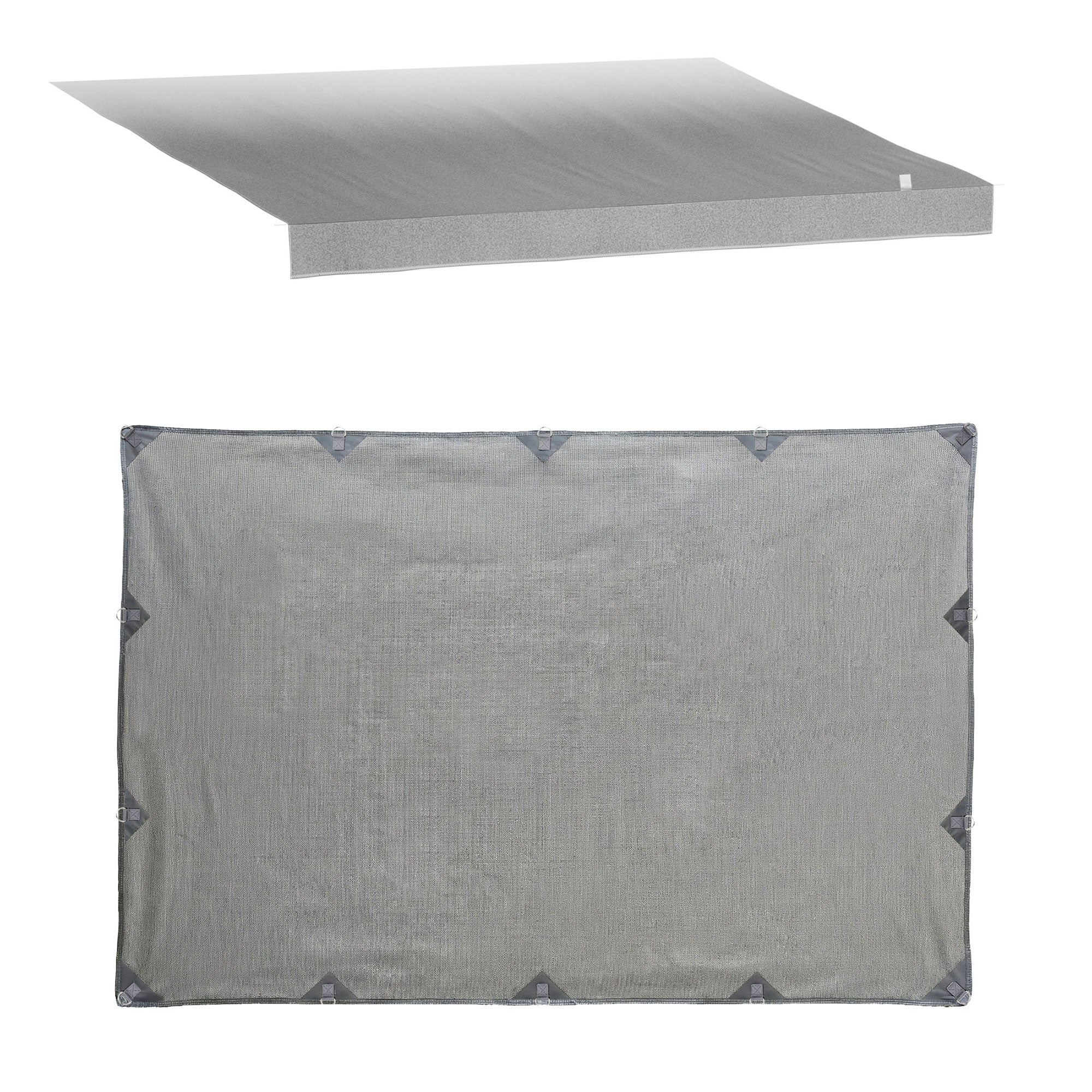 18ft Caravan Awning Fabric & Privacy Screen RV Roll Out Sun Shade 5.2M - Image 3