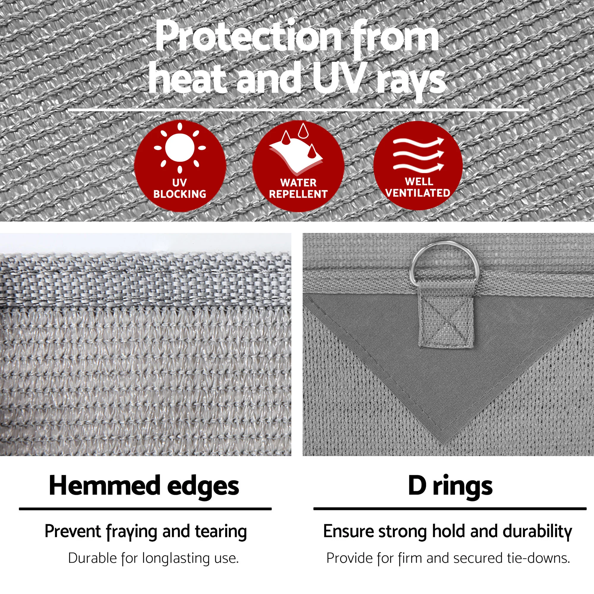18ft Caravan Awning Fabric & Privacy Screen RV Roll Out Sun Shade 5.2M - Image 7