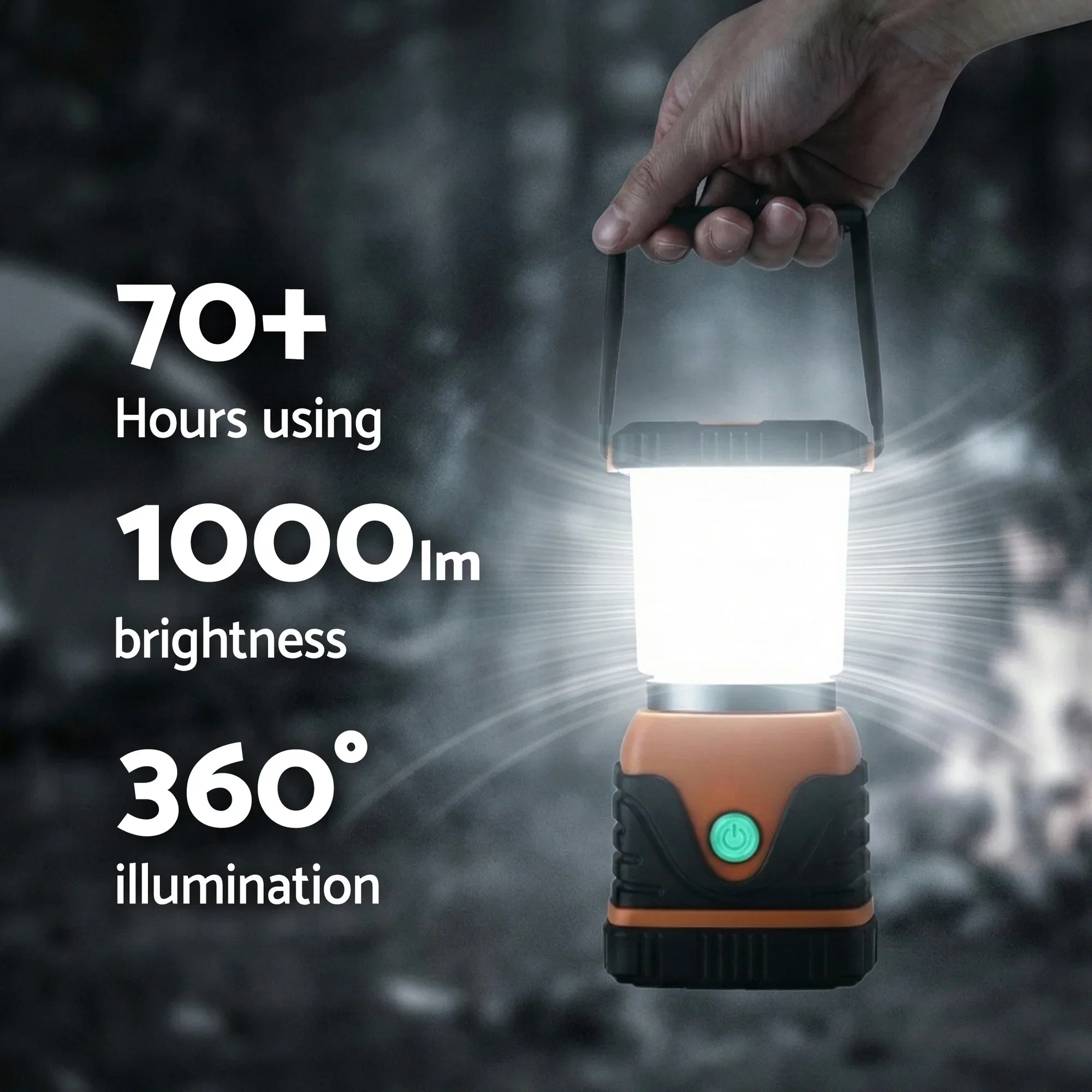 2-Pack LED Camping Lanterns, 1000LM Super Bright Waterproof Portable Emergency Tent Lights - Image 5