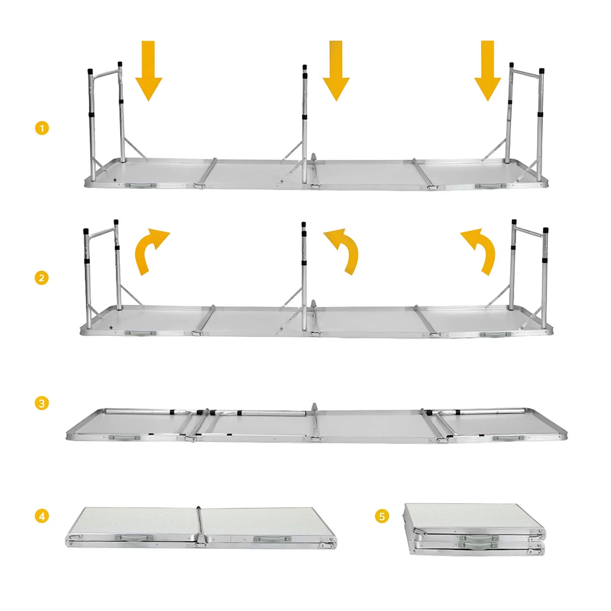 7pc Camping Table Chair Set Outdoor Folding Aluminium Portable Picnic - Image 10