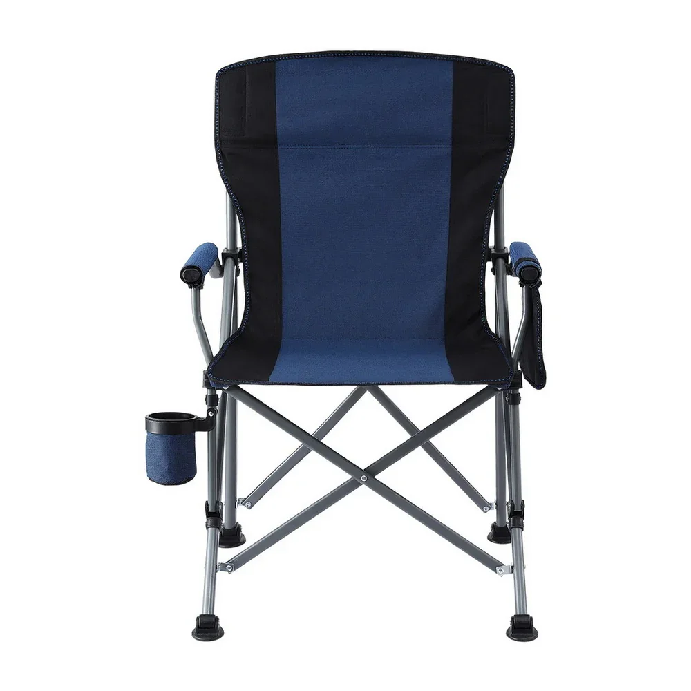 Camping Chair Folding Outdoor Portable Seat Lightweight Beach Picnic Fishing Capacity 120KG Navy Blue - Image 7