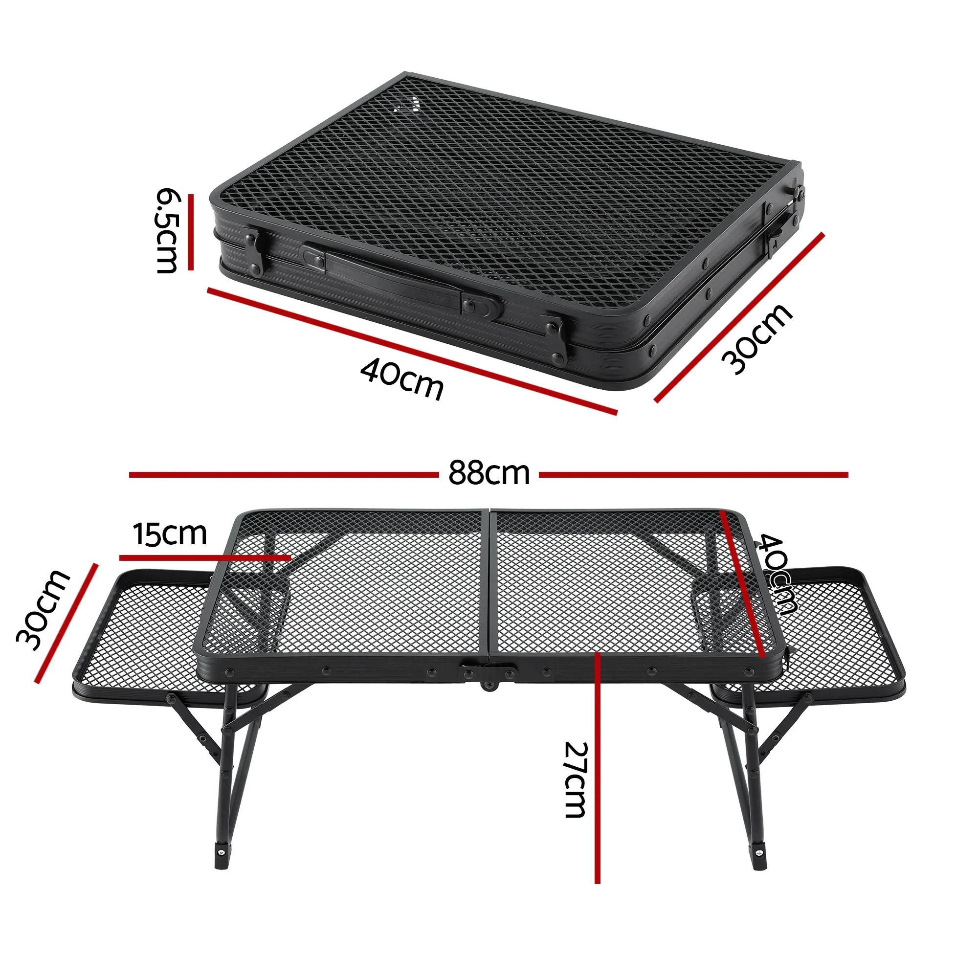 Camping Table Mesh Desktop Lightweight Portable Outdoor Folding Grill Desk - Image 2