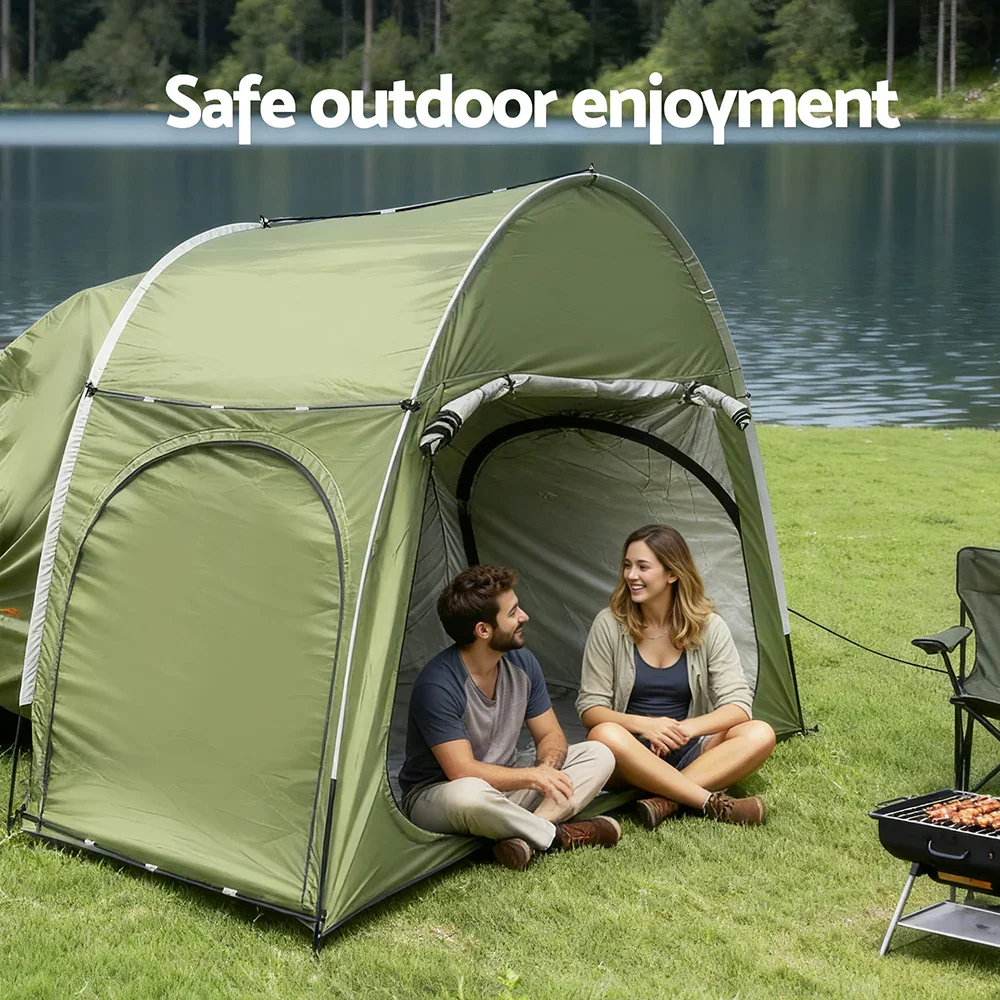 Camping Tent Car SUV Rear Hatchback Tents Canopy Portable Outdoor Family green - Image 6