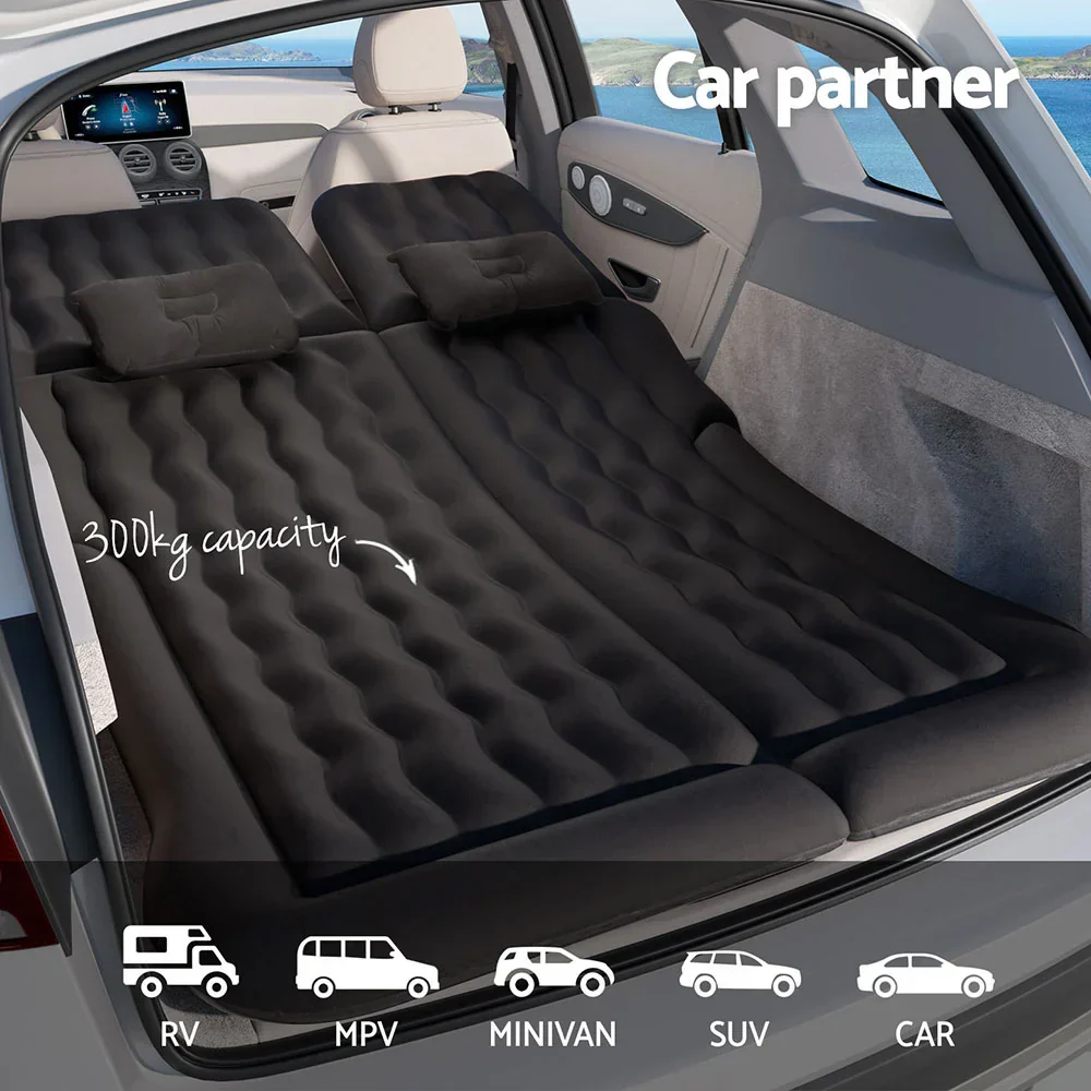 Car Mattress 175x130 Inflatable SUV Back Seat Camping Bed Black - Image 4
