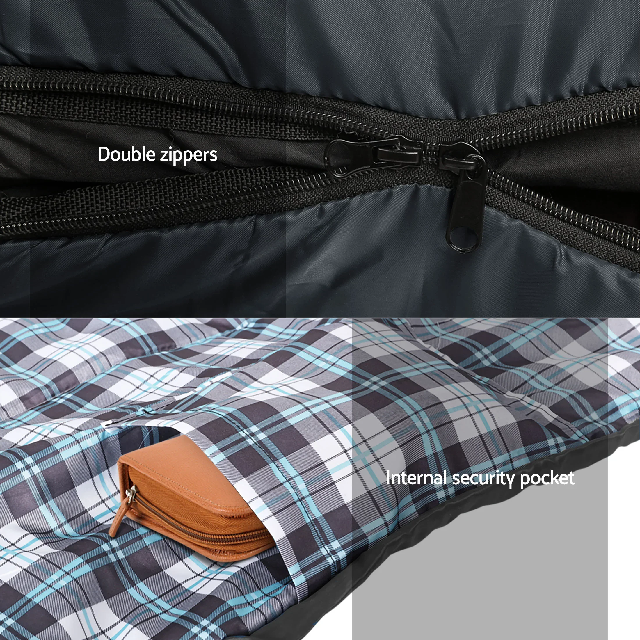 Sleeping Bag Set of 2 Single Thermal Camping Hiking Tent 0℃ - Image 9