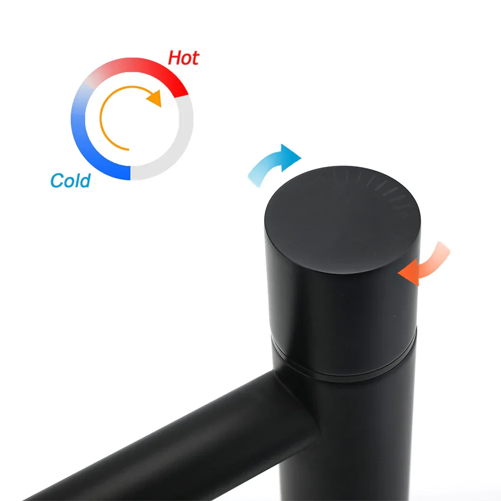 WELS Black 30cm Tall Basin Mixer Vanity Sink Faucet Bubble Tap Laundry 180º Turn - Image 2