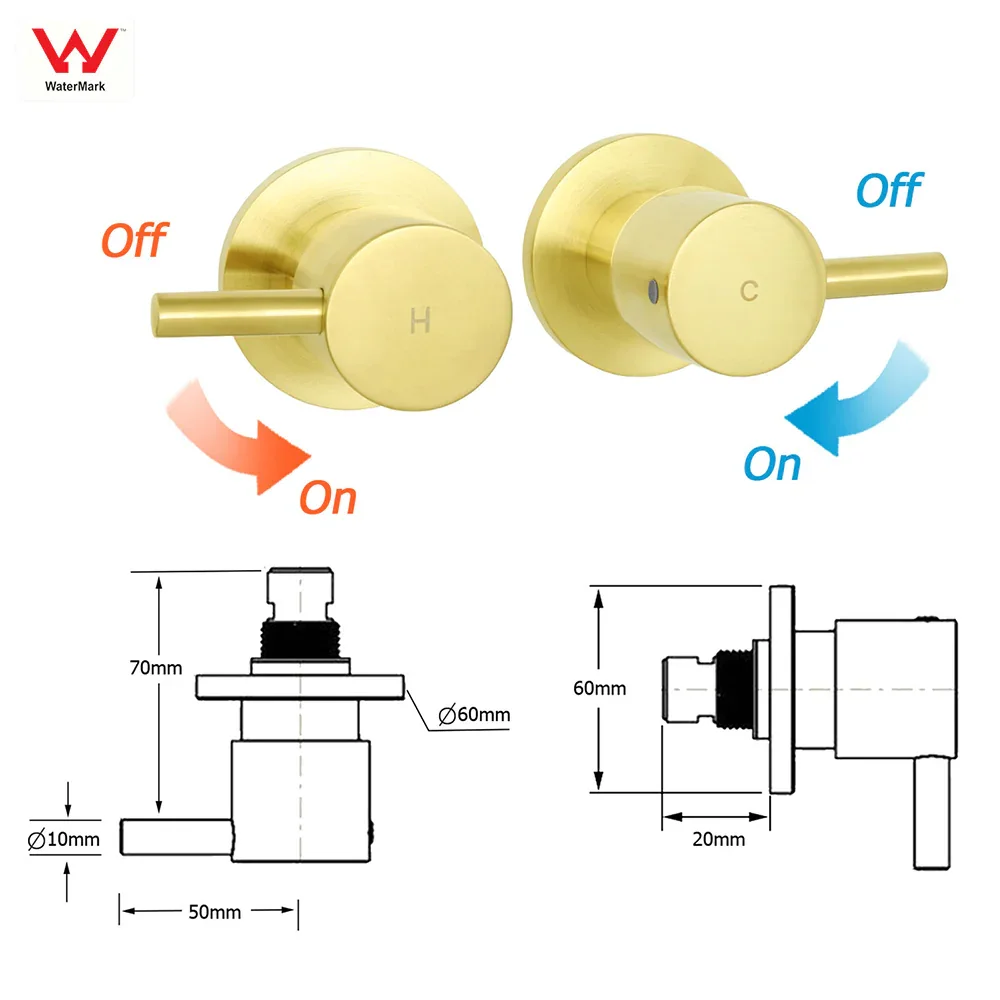 WELS Brushed Gold 8" Round Shower Head 3 Mode Handheld Rose Sliding Rail Twin Taps Set - Image 9