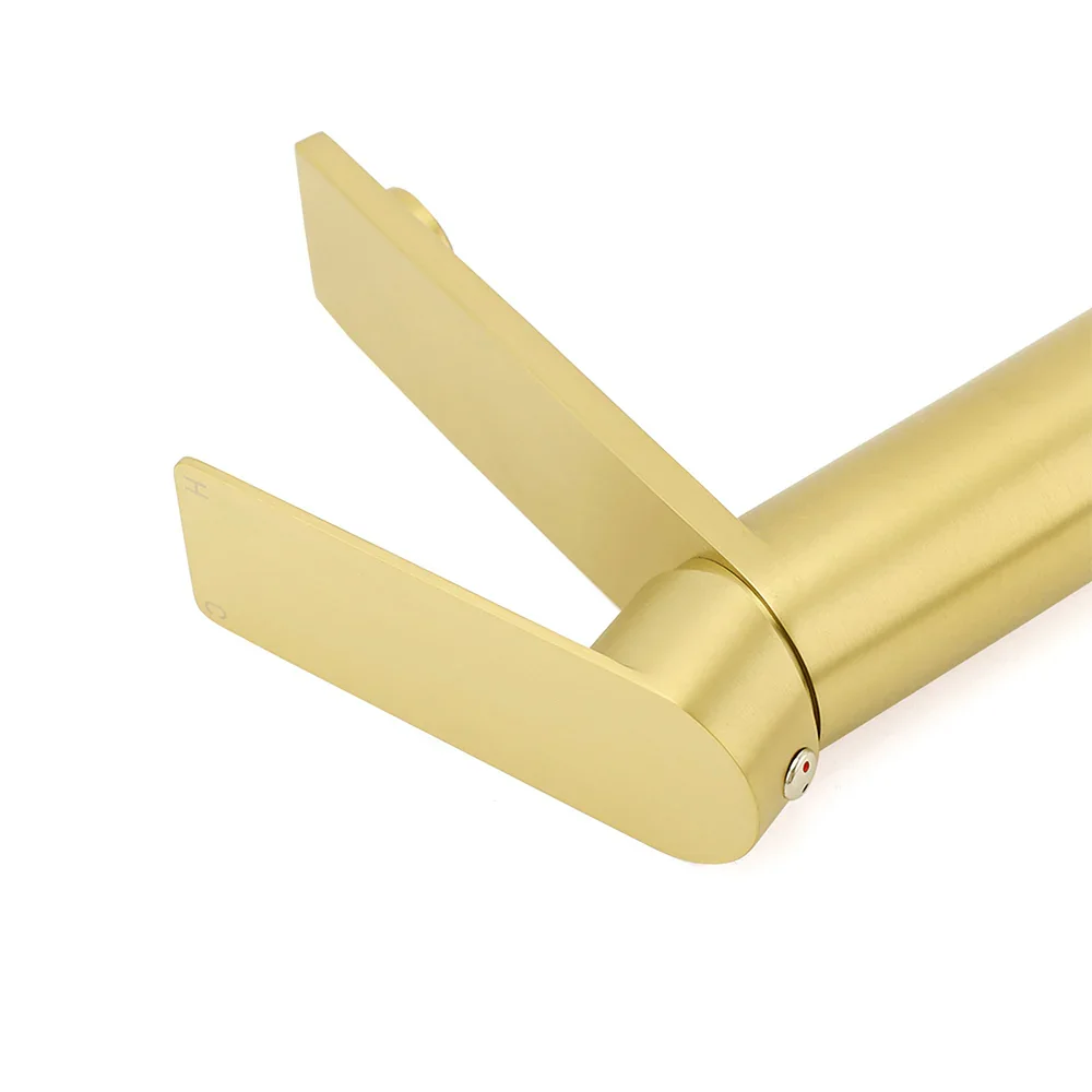WELS Brushed Gold Short Square Basin Mixer Vanity Sink Faucet Spout Laundry Tap - Image 5