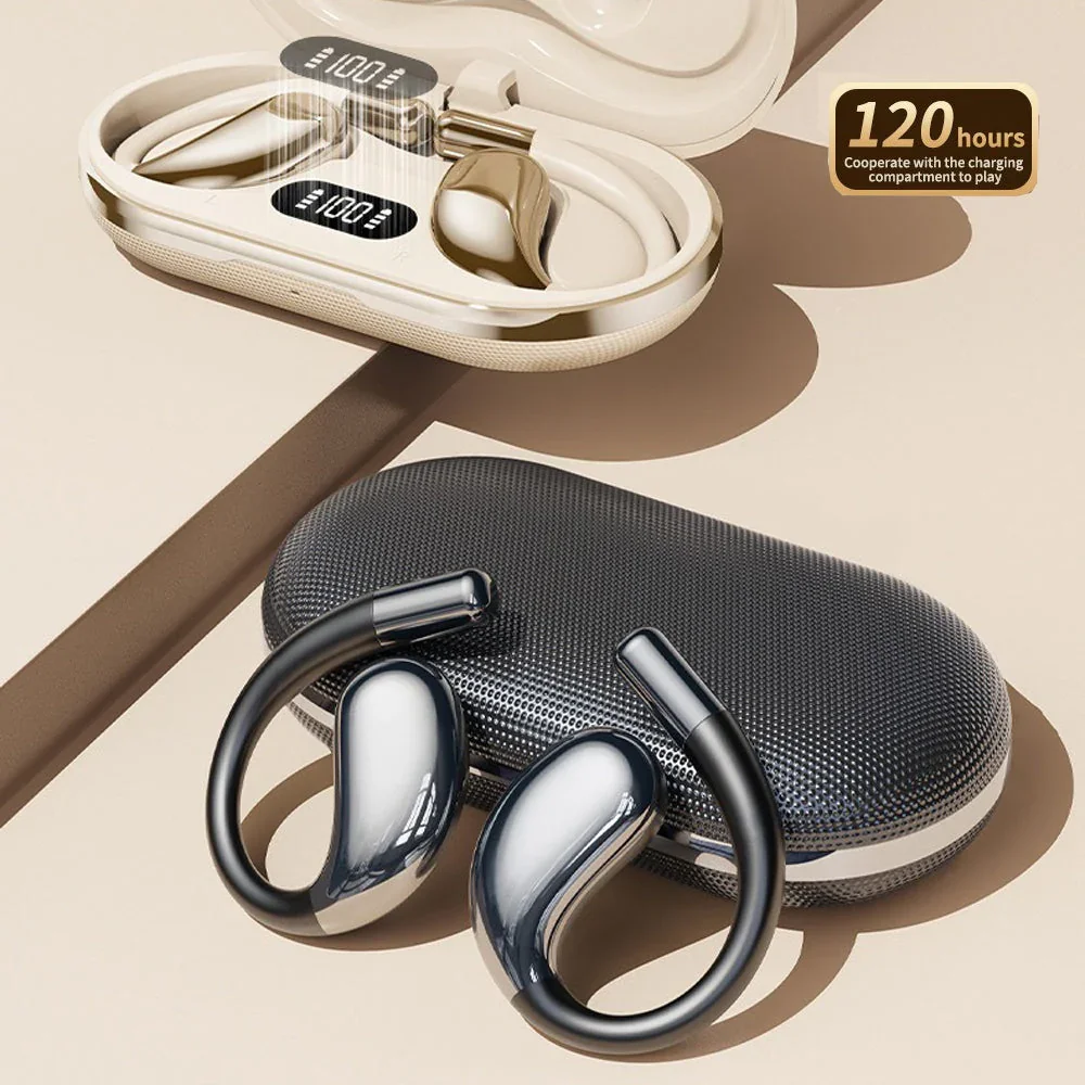 Wireless Earhook Sports Headphones Open-Ear Bluetooth 5.4 Sweat-Resistant Earphones (Black) - Image 8