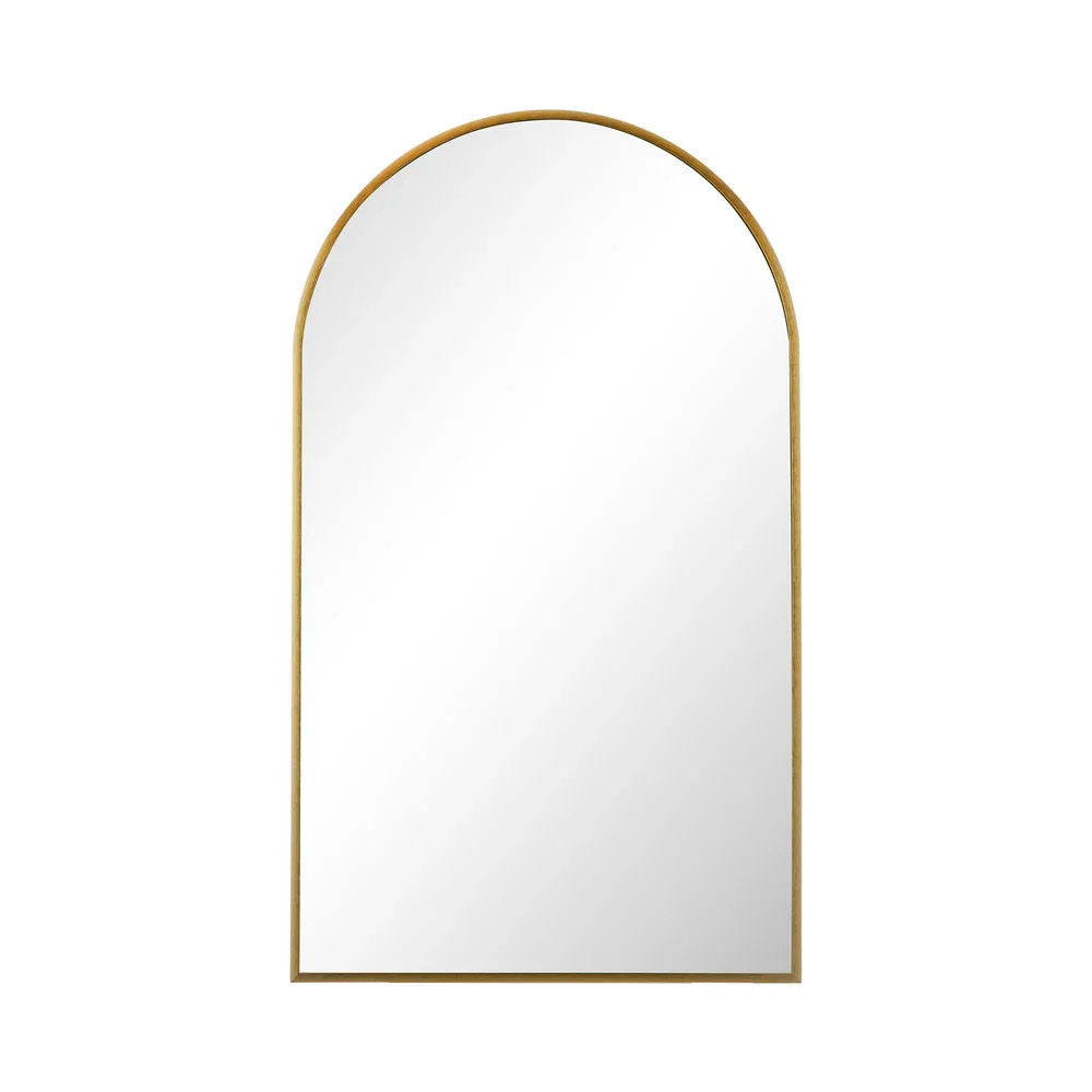 Wall Mirror 86x50cm Arched Gold - Image 8