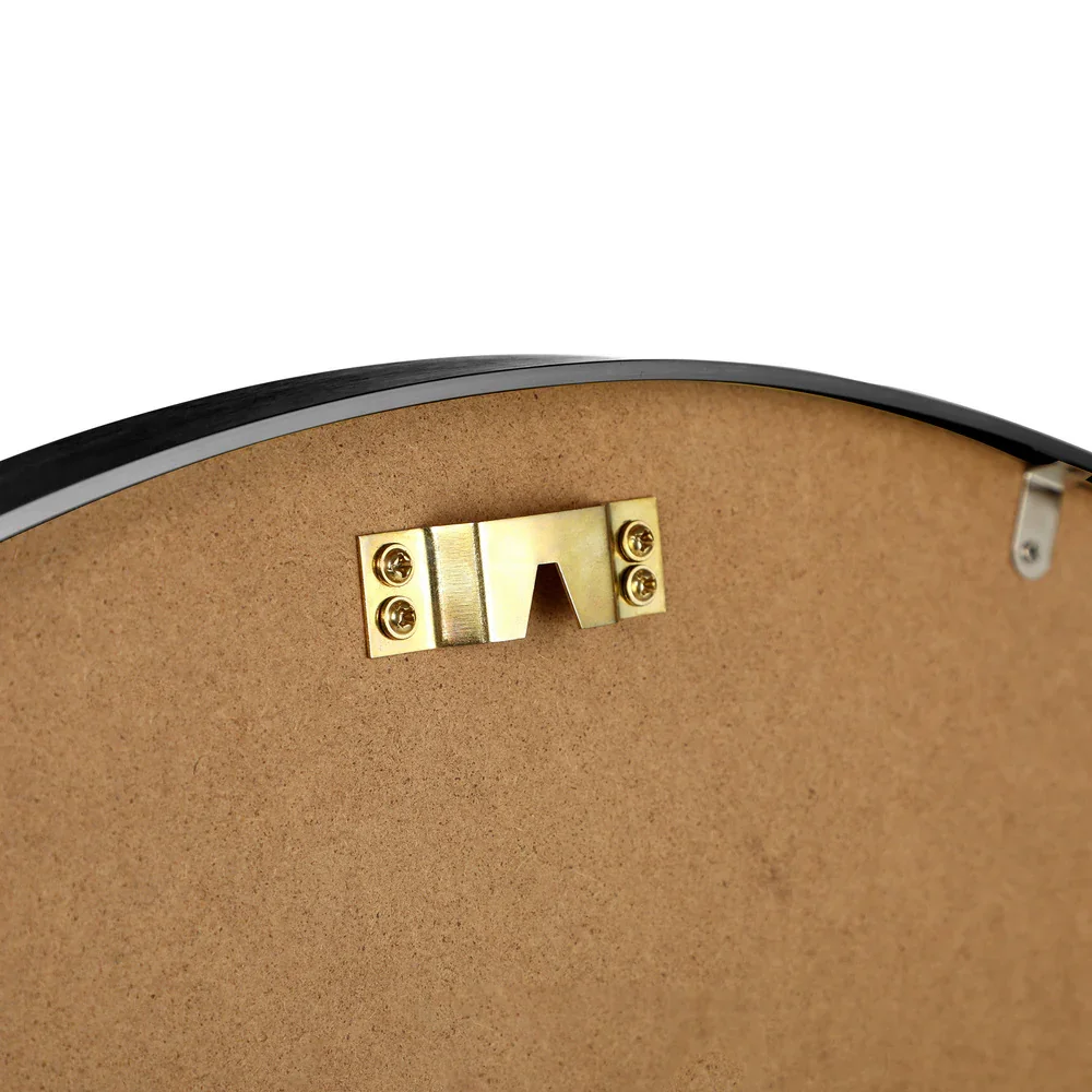 60cm Wall Mirror Round Black - Image 4