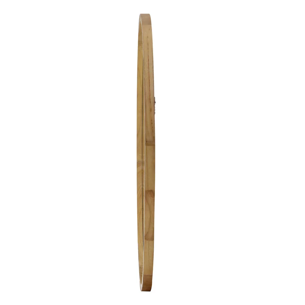 Wall Mirror with Wood Frame 90cm Round - Image 3