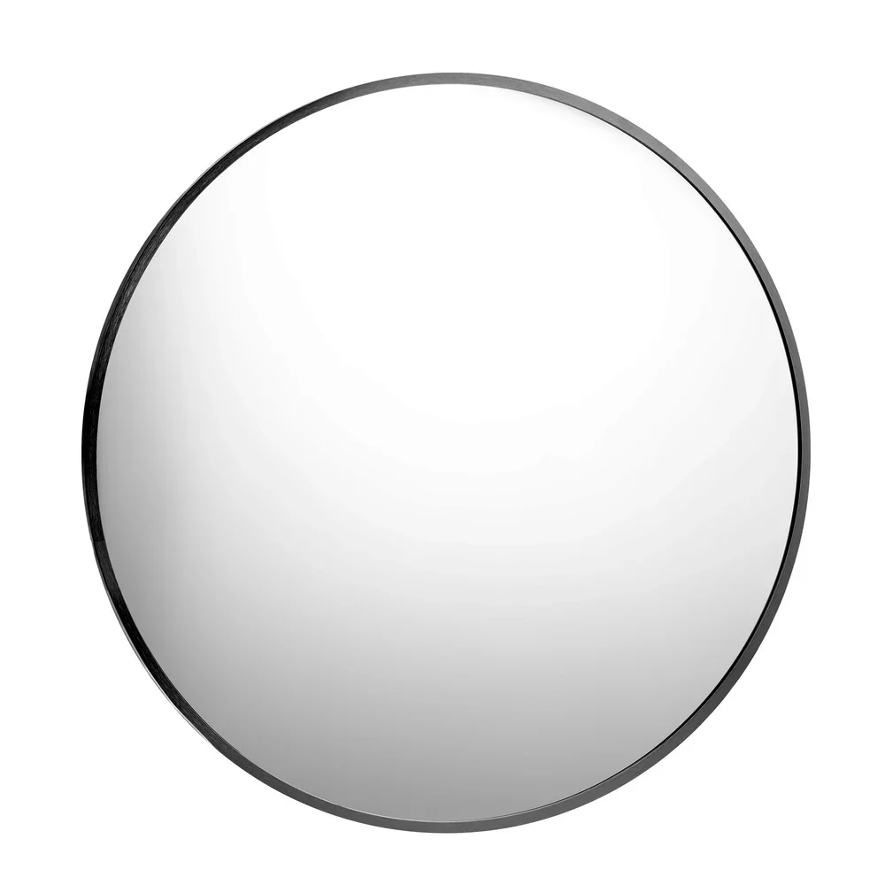 Wall Mirrors Round 80cm Black Set of 2 - Image 3