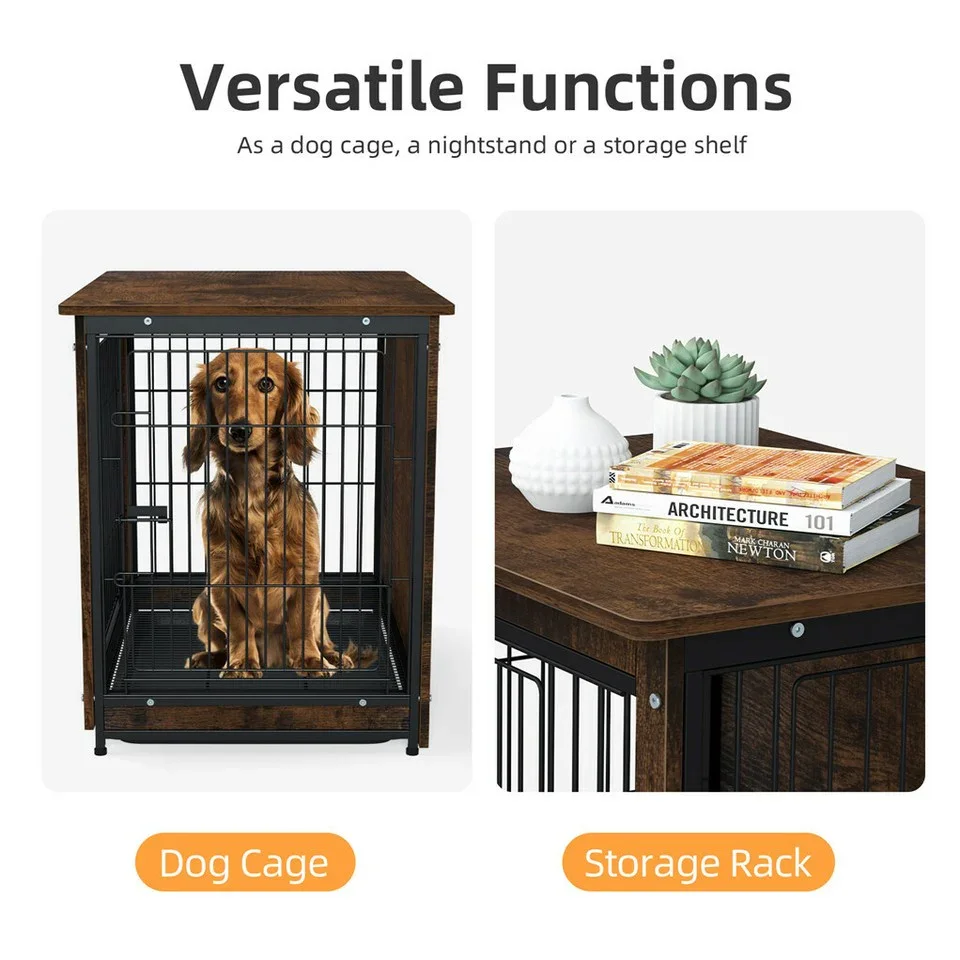 Wooden Pet Crate & Dog Cage End Table - Image 10