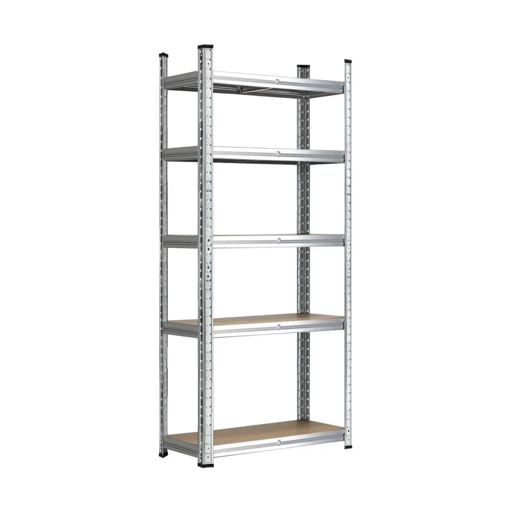 4x Warehouse Storage Rack 5-tier 1.5m Silver - Image 4