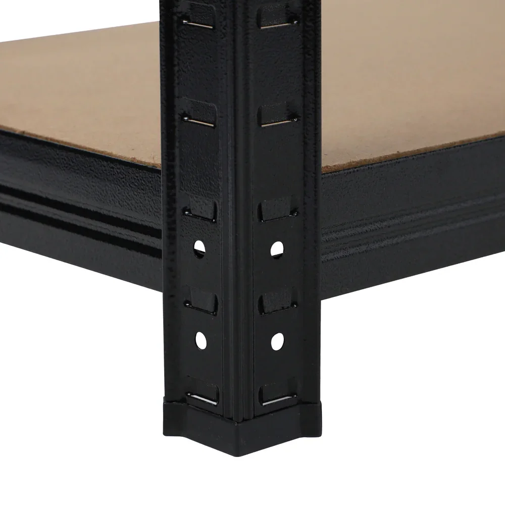2x Warehouse Storage Rack 5-tier 1.8m Black - Image 6