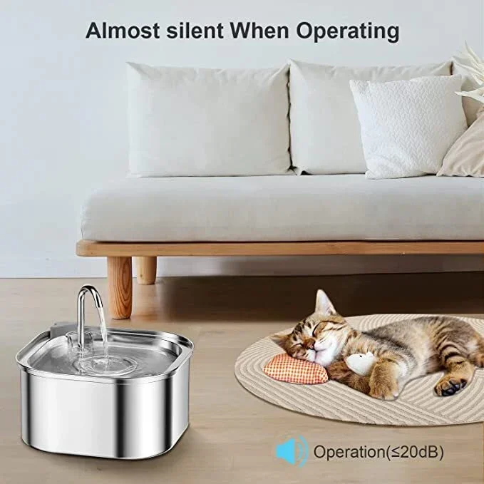 3.2L Automatic Electric Pet Water Fountain Dog Cat Stainless Steel Feeder Bowl Dispenser - Image 5
